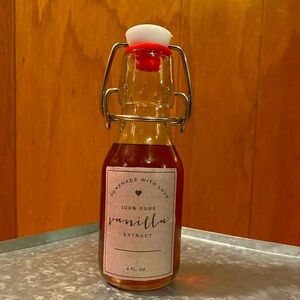 Homemade vanilla extract made from premium organic Tahitian vanilla beans